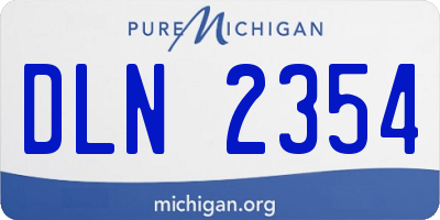 MI license plate DLN2354