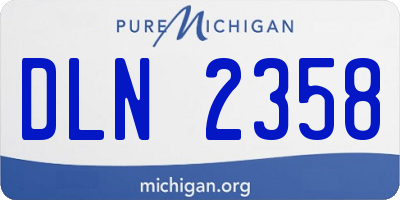 MI license plate DLN2358