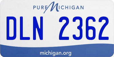 MI license plate DLN2362