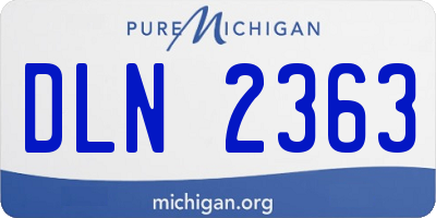 MI license plate DLN2363