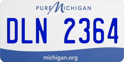 MI license plate DLN2364