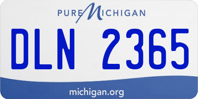 MI license plate DLN2365