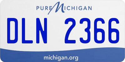 MI license plate DLN2366