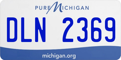 MI license plate DLN2369