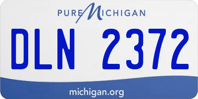 MI license plate DLN2372