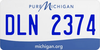 MI license plate DLN2374