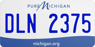 MI license plate DLN2375