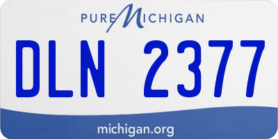 MI license plate DLN2377