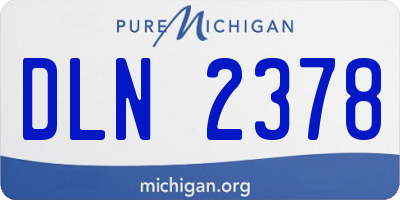 MI license plate DLN2378