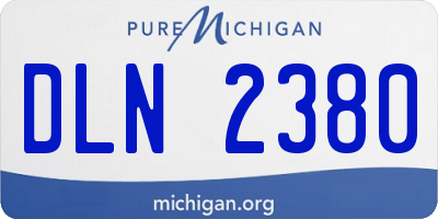 MI license plate DLN2380