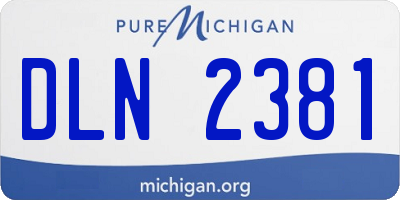 MI license plate DLN2381