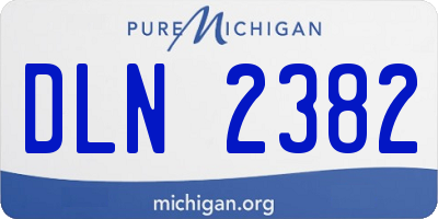 MI license plate DLN2382