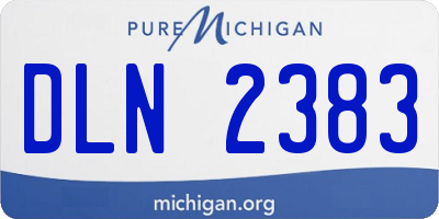MI license plate DLN2383