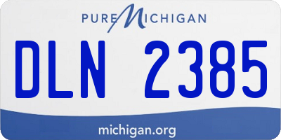 MI license plate DLN2385