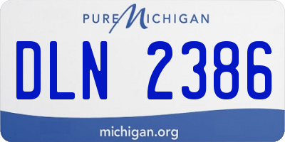 MI license plate DLN2386