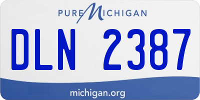 MI license plate DLN2387