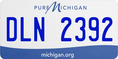 MI license plate DLN2392