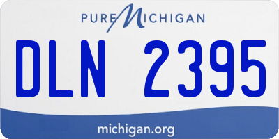 MI license plate DLN2395