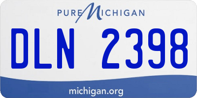 MI license plate DLN2398