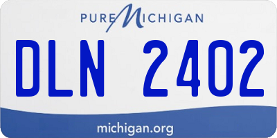 MI license plate DLN2402