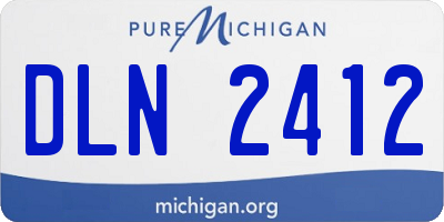 MI license plate DLN2412