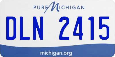 MI license plate DLN2415