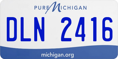 MI license plate DLN2416