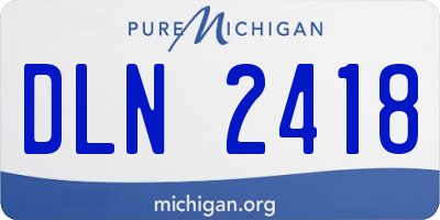 MI license plate DLN2418