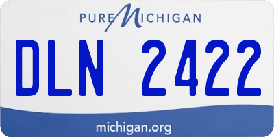 MI license plate DLN2422