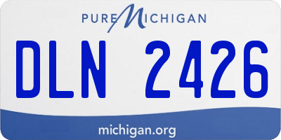 MI license plate DLN2426