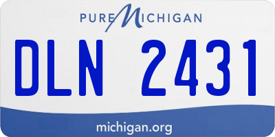 MI license plate DLN2431