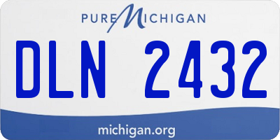 MI license plate DLN2432