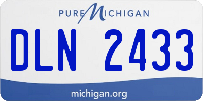 MI license plate DLN2433