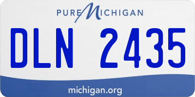 MI license plate DLN2435