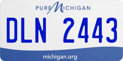 MI license plate DLN2443