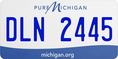 MI license plate DLN2445