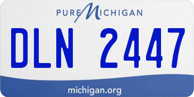 MI license plate DLN2447