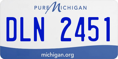 MI license plate DLN2451