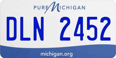 MI license plate DLN2452