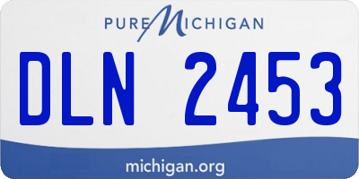 MI license plate DLN2453