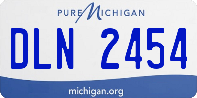 MI license plate DLN2454