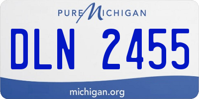 MI license plate DLN2455