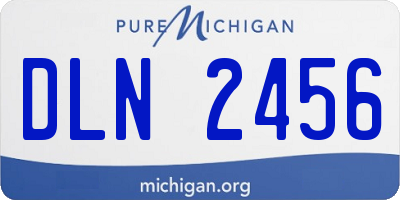 MI license plate DLN2456