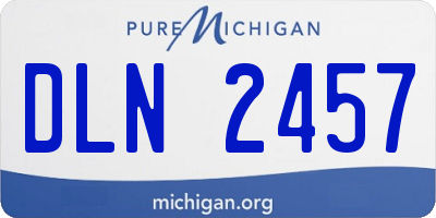 MI license plate DLN2457