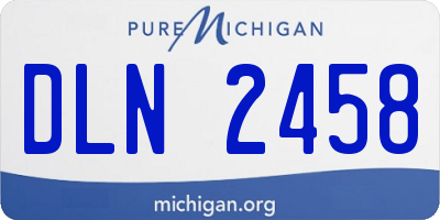 MI license plate DLN2458