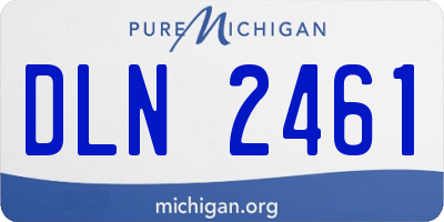 MI license plate DLN2461