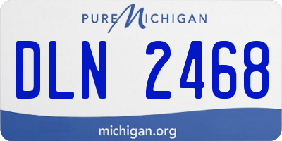 MI license plate DLN2468