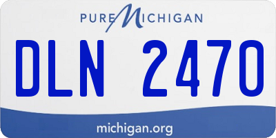 MI license plate DLN2470