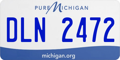 MI license plate DLN2472