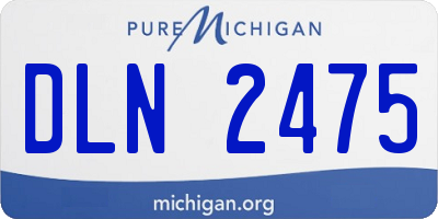 MI license plate DLN2475